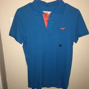 Small Blue Hollister collard shirt